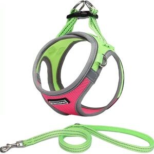 Mercano Soft Dog Harness Leash Set, No-Chock Step-in Reflective Breathable XL